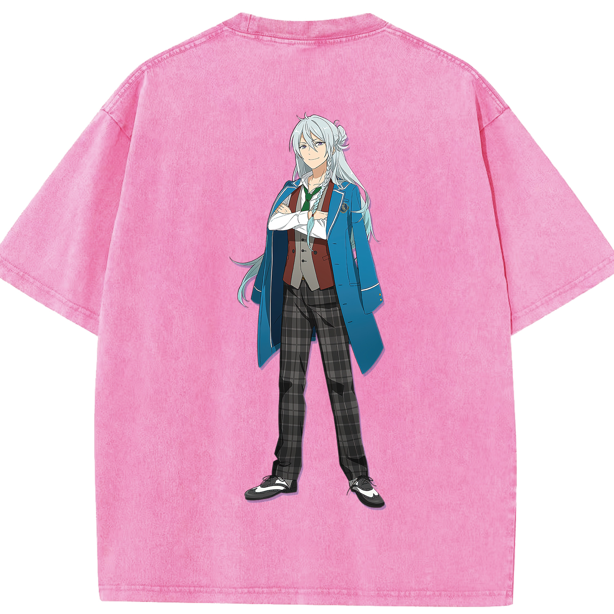 （画像用） あんさんぶるスターズ! Ensemble Stars 綿100% ヴィンテージ風 半袖Tシャツ（背面プリント）